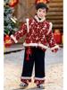 Boys' Plush Winter Hanfu & Girls' Thick Tang Suit, Chinese Style New Year Outfit
