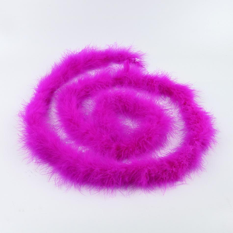 2 Meters Turkey Feather Strip Decoration Performance Dance Decoration Christmas Diy Material 22g Clothing Accessories