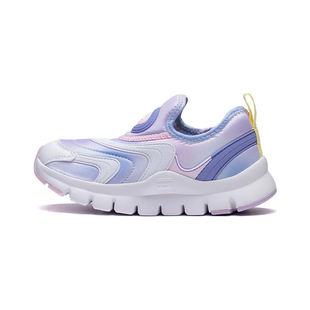 Li Ning Kids Q Cloud 1.5 Sports Comfortable Non-Slip Wear-Resistant Casual Shoes Kids Shoes Cherry-Blossom-Pink Aurora-Blue YKNT018-4