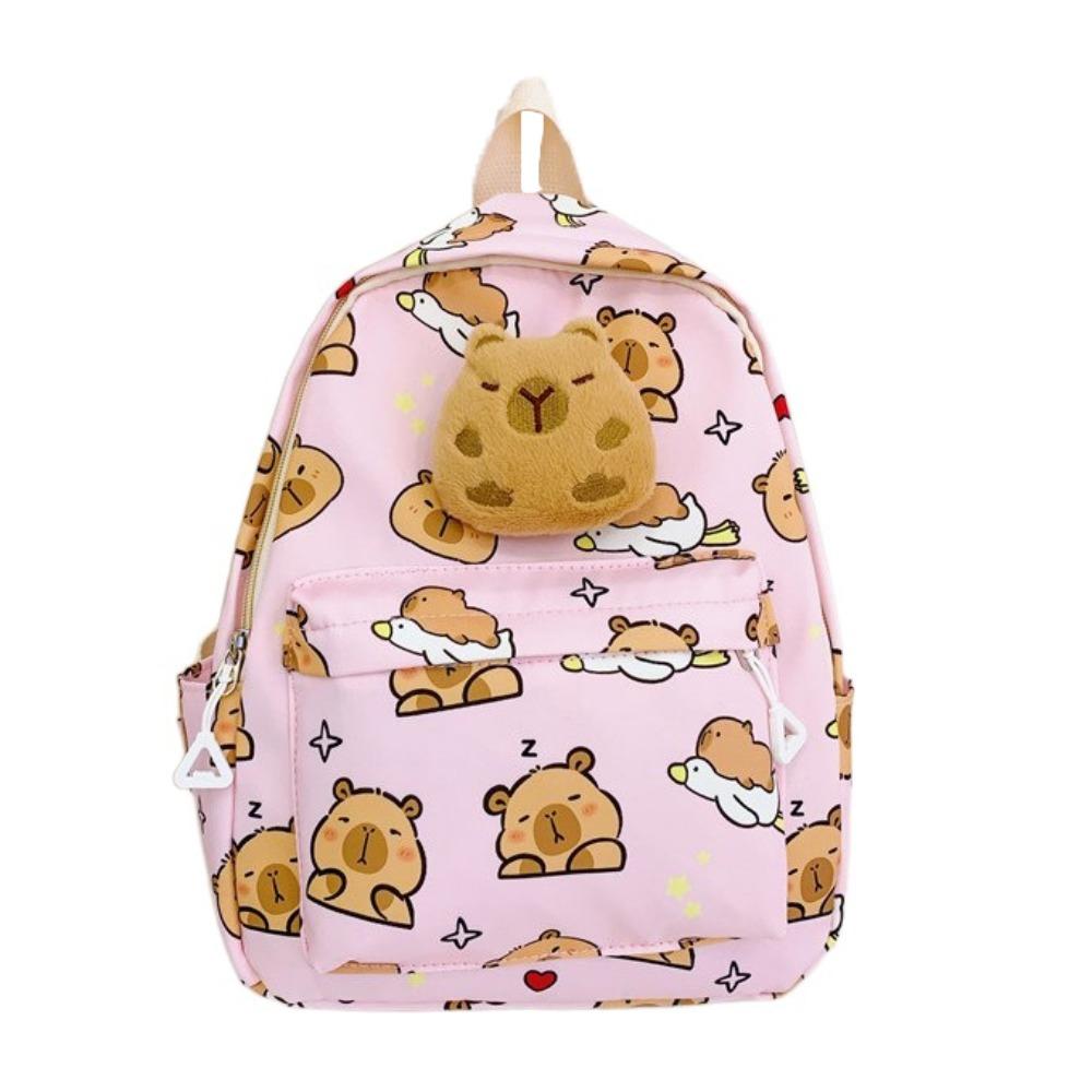 Doll Decoration Capybara Backpack Thickened Large Capacity School Bag Friends