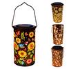 Solar Sunflower Garden Lantern Metal Outdoor Hanging Light Waterproof Energy-Saving Tabletop Light for Patio Pathway Decor