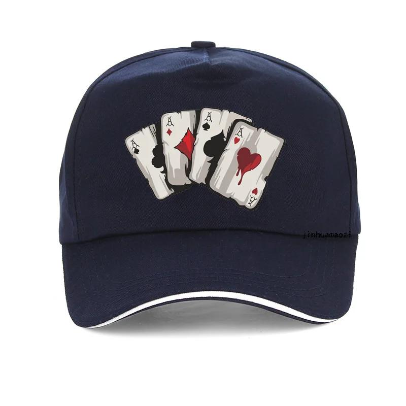 New Design Cartoon Playing Cards100%Cotton Dad Cap Old Playing Card Baseball Caps Fashion Unisex Adjustable Snapback Hat Gorras