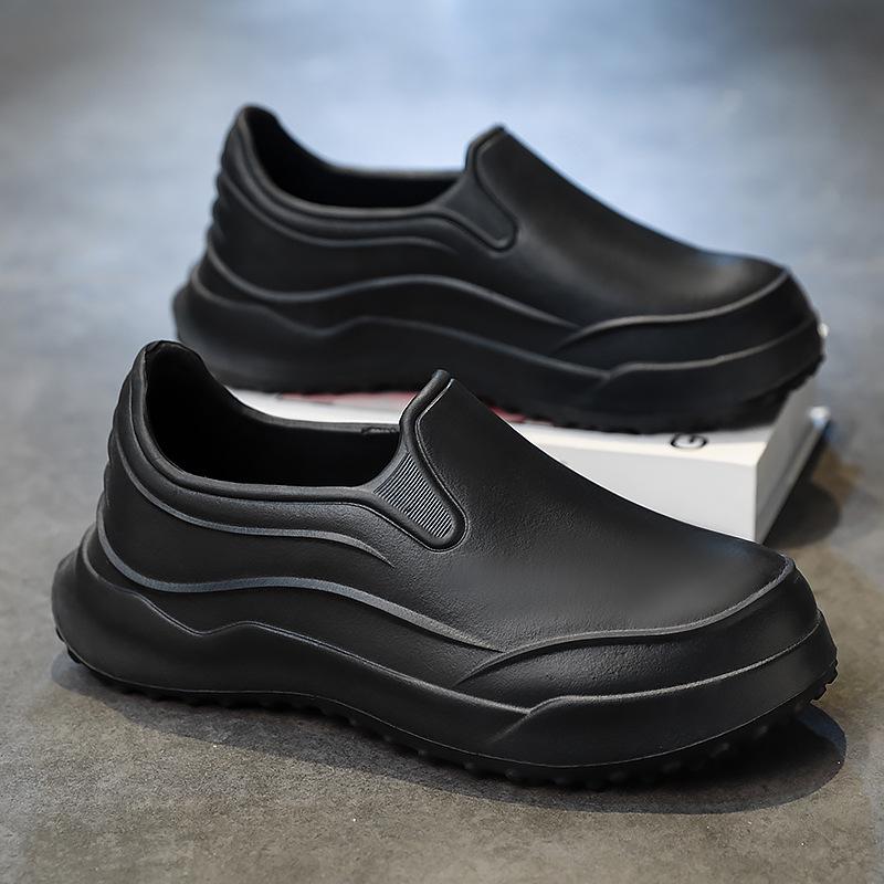 Men's Non-Slip Waterproof Chef Shoes - Oil-Proof, Wear-Resistant, Soft Sole, Ideal for Kitchen, Hotels, Work, Comfortable.