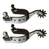 1 Pair of Low Carbon Steel Mens Spur In Retros Styles Bronze Finishing Functional Design for Precise Riding Commands
