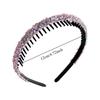 Sweet Rhinestones Antislip Hairband Pearl Plastic Crystal Teeth Headband Korean Style Headwear Thin Face Wash Hair Hoop Lady