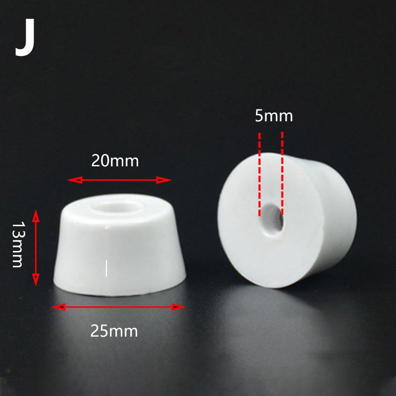 10Pcs Anti Slip Furniture Legs Feet Pads for Cabinet Bed Table White Conical Rubber Shock Pad Floor Protector Furniture Parts