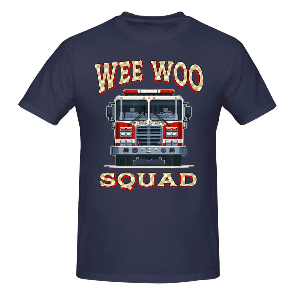 1 Piece Wee Woo Squad Funny Firefighter Tee Fireunisex Gag Fire Truck Funny 100 Cotton Tshirt Wee Woo Squad Tops Tees For Unisex
