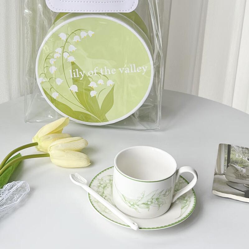 

Pastoral Lily of the Valley Ceramic Coffee Cup & Saucer Set