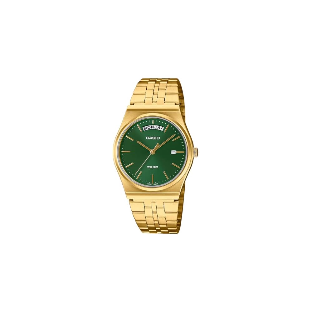 Casio Standard Analog Quartz Men s Watch MTP-B146G-3AV Gold Green Imported Model
