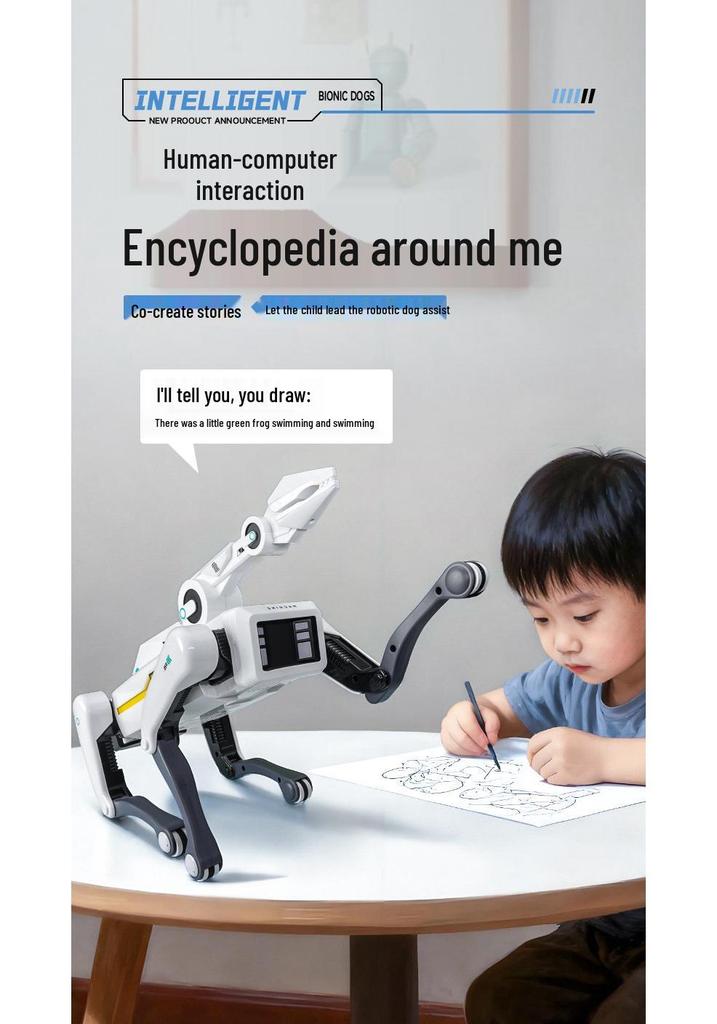 AI Remote Control Robot Dog with Voice Interaction and Stunt Features