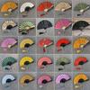 13/16cm Mini Chiński Składany Bambusowy Wachlarz Pusty Ręcznie Robiony Papierowy Wachlarz Antyczny Frędzel Bambusowy Uchwyt Ręczny Dekoracja Imprezowa Ozdoby Prezent