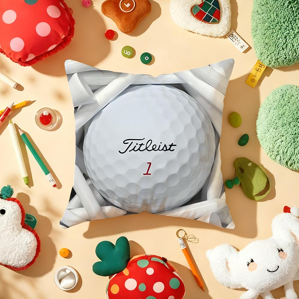 Fishion Cool T-T-Titleists Pillow Case Plush Fabric Soft Double-Sided Printed Sofa Warm Winter Home Gift Cushion Cover