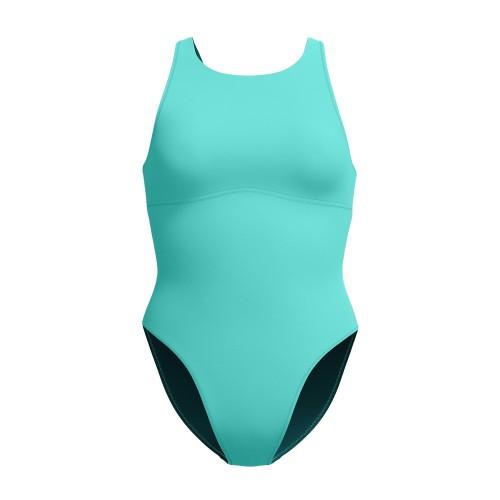 Speedo Womens/Ladies Solid High-Neck One Piece Swimsuit