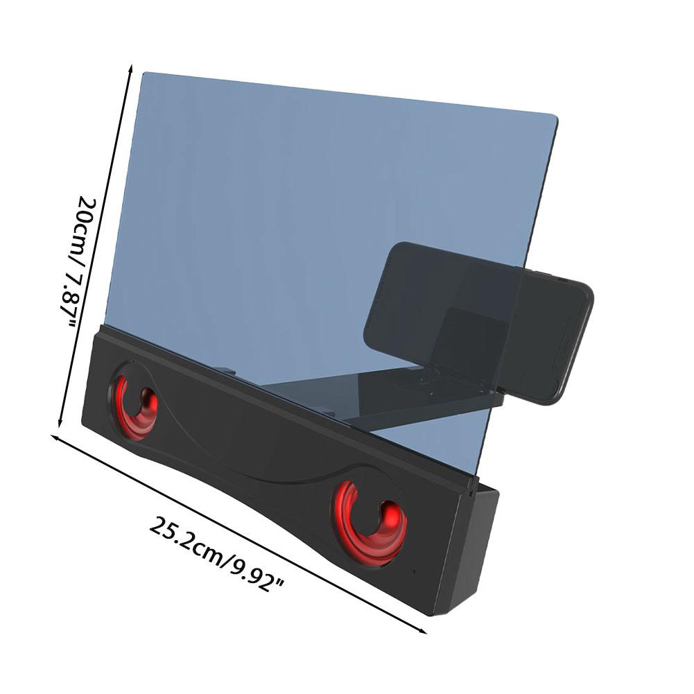 Magnifying Stand Universal Phone Screen Magnifier Bluetooth Stereo Speaker HD Video Amplifier Stand for Android & IOS Smartphone