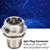 Automation 4 Pin M12BP4 Connector M16 Thread Waterproof Panel Mounted Front Mount 4A 250V Connector Adapter Control System