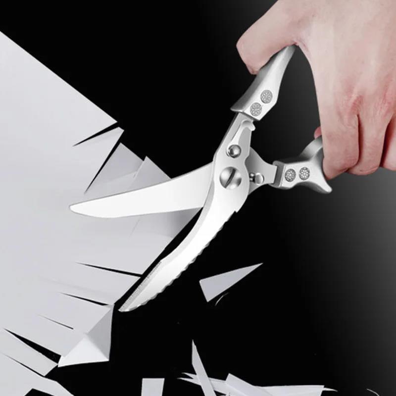 Ultra Sharp Kitchen Scissors Cut Chicken Bone Fish and Meat Scissorses Plastic Handle Stainless Steel Blade Strong Scissors5