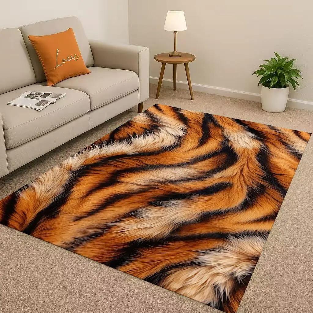 

Novelty Leopard Zebra Carpet Home Area Rug Large Entrance Door Mat Rugs for Bedroom Rug Living Room Bedroom Decor Anti-slip Mats 50X80CM