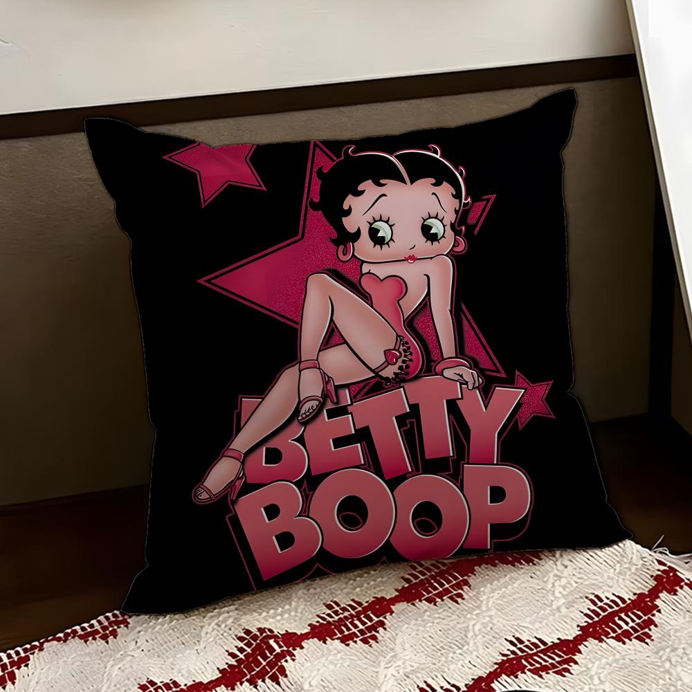 Cute BBetty BBoop Cushion Cover Reversible Soft Durable Pillow Cover Home  Car MultiScene Use for Daily Comfort