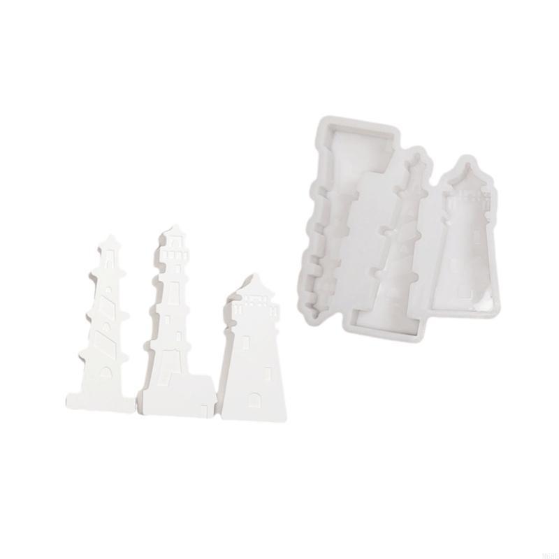 3D Lighthouse Silicone Molds for Candle Soap Making Epoxy Resin Silicone Molds Cement Gypsum Silicone Molds M68E