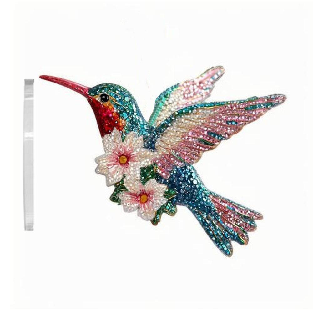 

2D Acrylic Colorful Hummingbird Hanging Decoration Christmas Tree Ornament Wind Chime Suncatcher Home Window Car Ornament