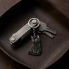 2 PCS Cute Black Kitten Keychain Acrylic Bag Hanging Creative Mini Cat Pendant  Girls Women
