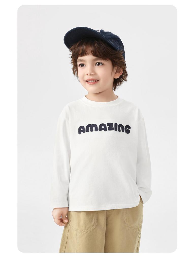 Right European Boys' Long-Sleeve T-Shirt 2026 Spring/Autumn New Style for Toddlers