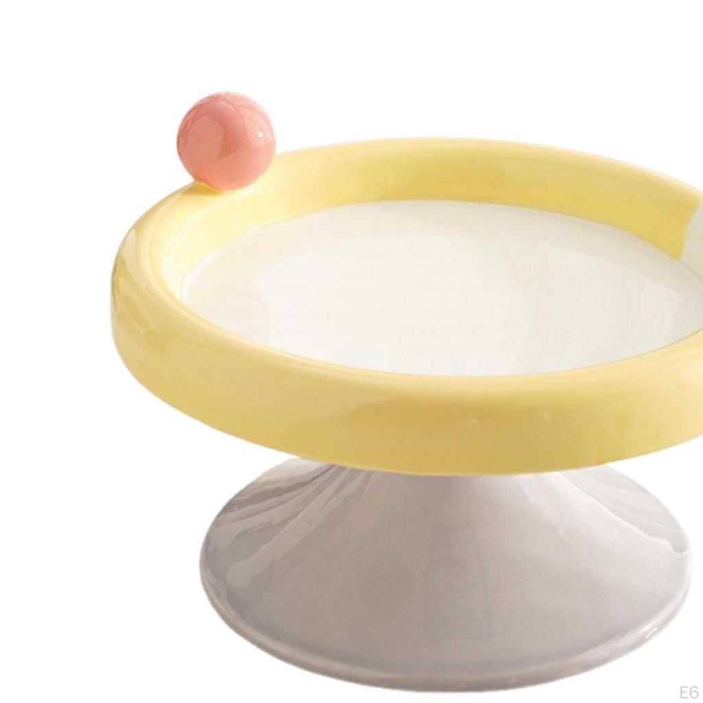 Ceramic Cat Bowl with Raised Design for Food And Water, Suitable Kittens Puppies
