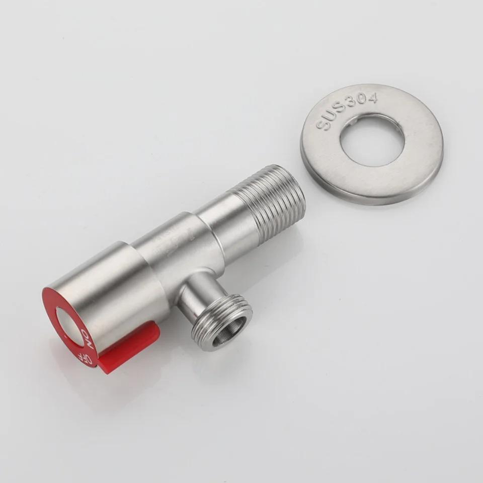 Bathroom Basin Sink Faucets Taps Angle Stop Valve Brass Black Finish G1/2" Shut Off Valve Bathroom Toilet Bidet Shower Water Tap
