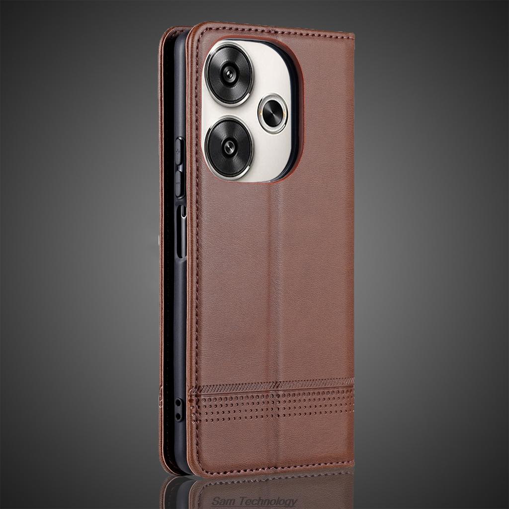 Deluxe Magnetic Adsorption Leather Fitted Case for Xiaomi POCOPHONE POCO F6 Flip Cover Protective Case Capa Fundas Coque