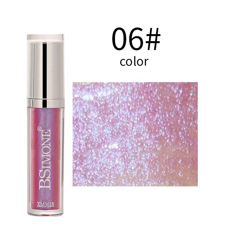 

Bsimone Long Lasting Glitter Lip Gloss - Waterproof Moisturizing Luminous Shimmer Liquid Lip Glaze - Shiny Lipstick Makeup 06