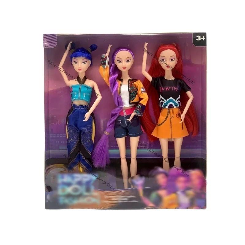 @_%Kpop Demon Hunters Vinyl Figurines New K-POP_@ Demon Slayer Miniatures Doll Lumimila Zoey Desktop Ornament Decoration Gifts_%