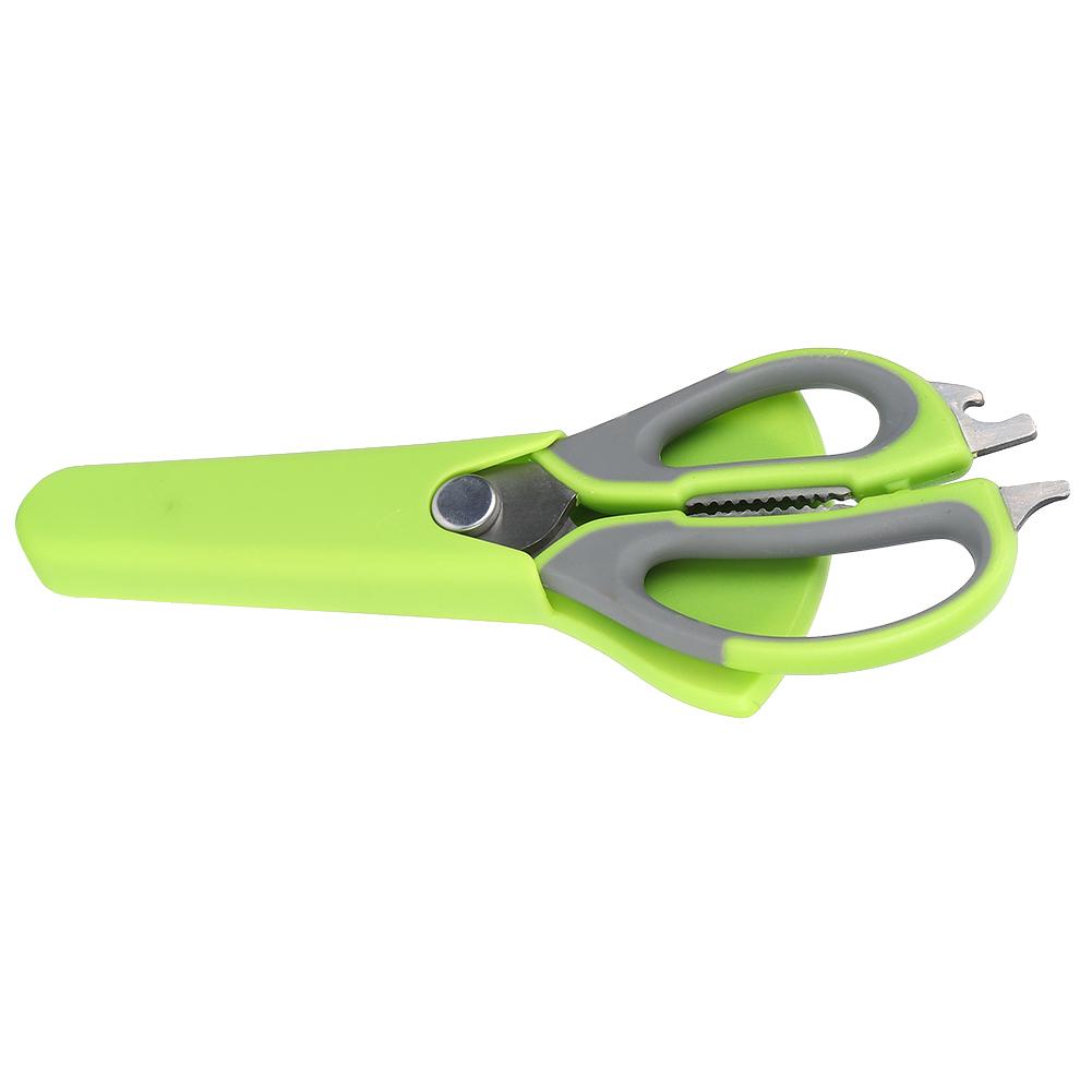 Multifunction Stainless Steel Barbecue Scissors with Protective Cover Picnic Cooking Tool