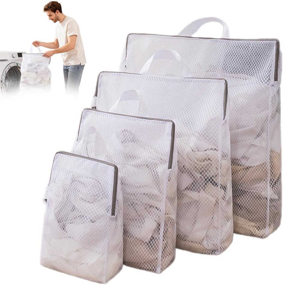 Mesh Hanging Laundry Bags, Wash Bag for Delicates Mesh Laundry Bags for Dormitory, Travelling Rectangular Laundry Bags