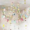 100pcs/set Colorful Paper Chain Garland Strips with Double Sided Tape DIY Paper Chains for Birthday Wedding Kids Party Decor
