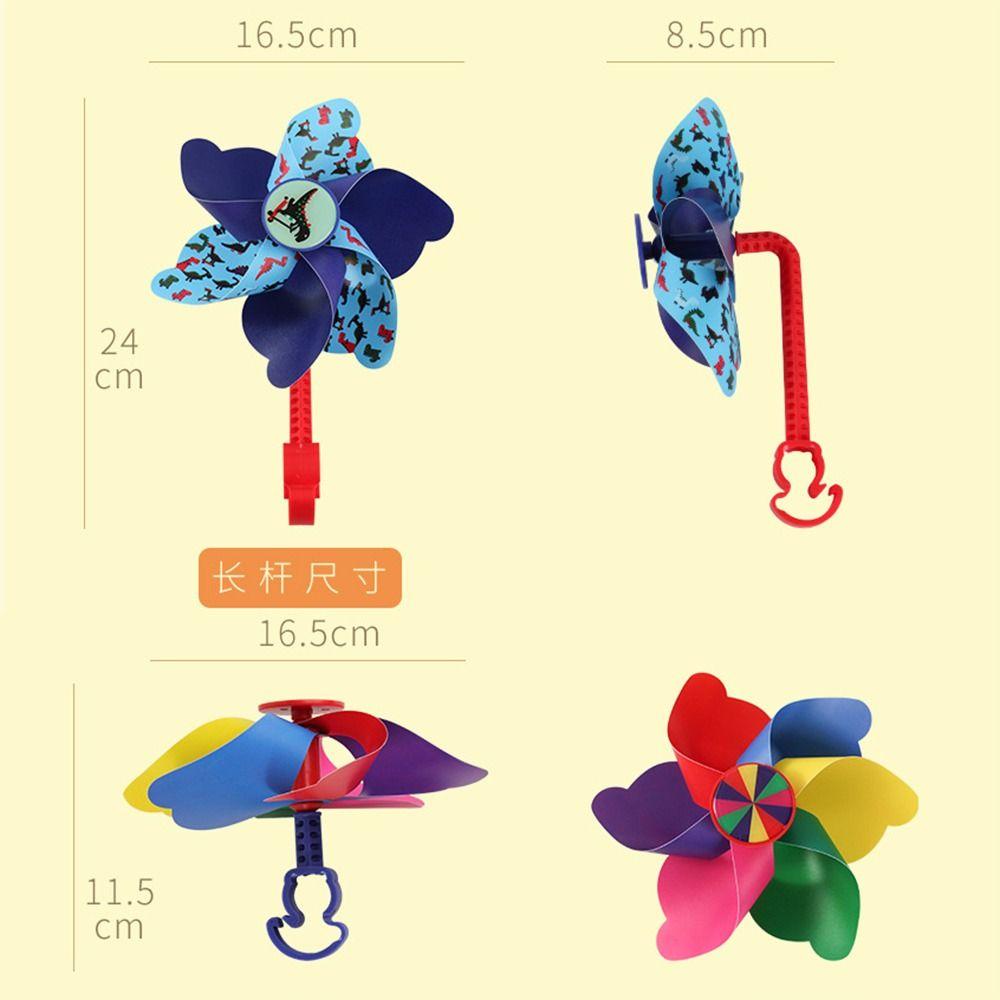 Pole Colorful Children Bicycle Windmill Scooter Decorative Bike Windmills Cartoon Pinwheel