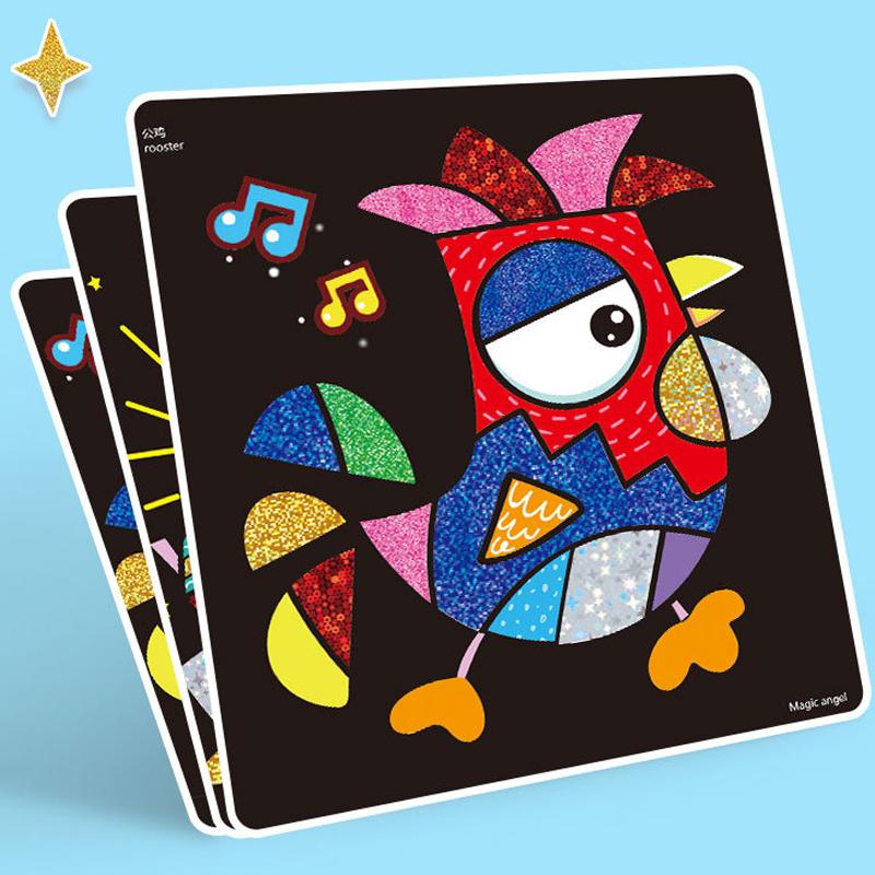 DIY Cartoon Magic Transfer Painting Crafts for Kids Arts and Crafts Toys for Children Creative Educational Learning Drawing Toys