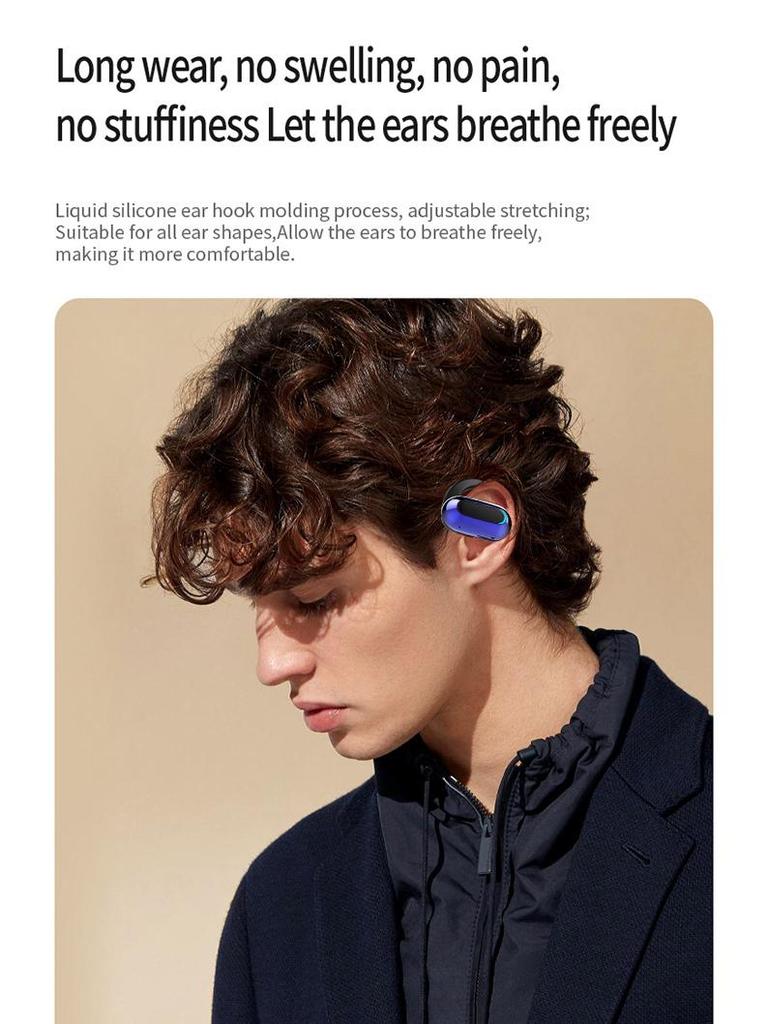 MF9 Single Ear Hook Bluetooth Earphone - Adjustable Sport & Business Design, Not In-ear.