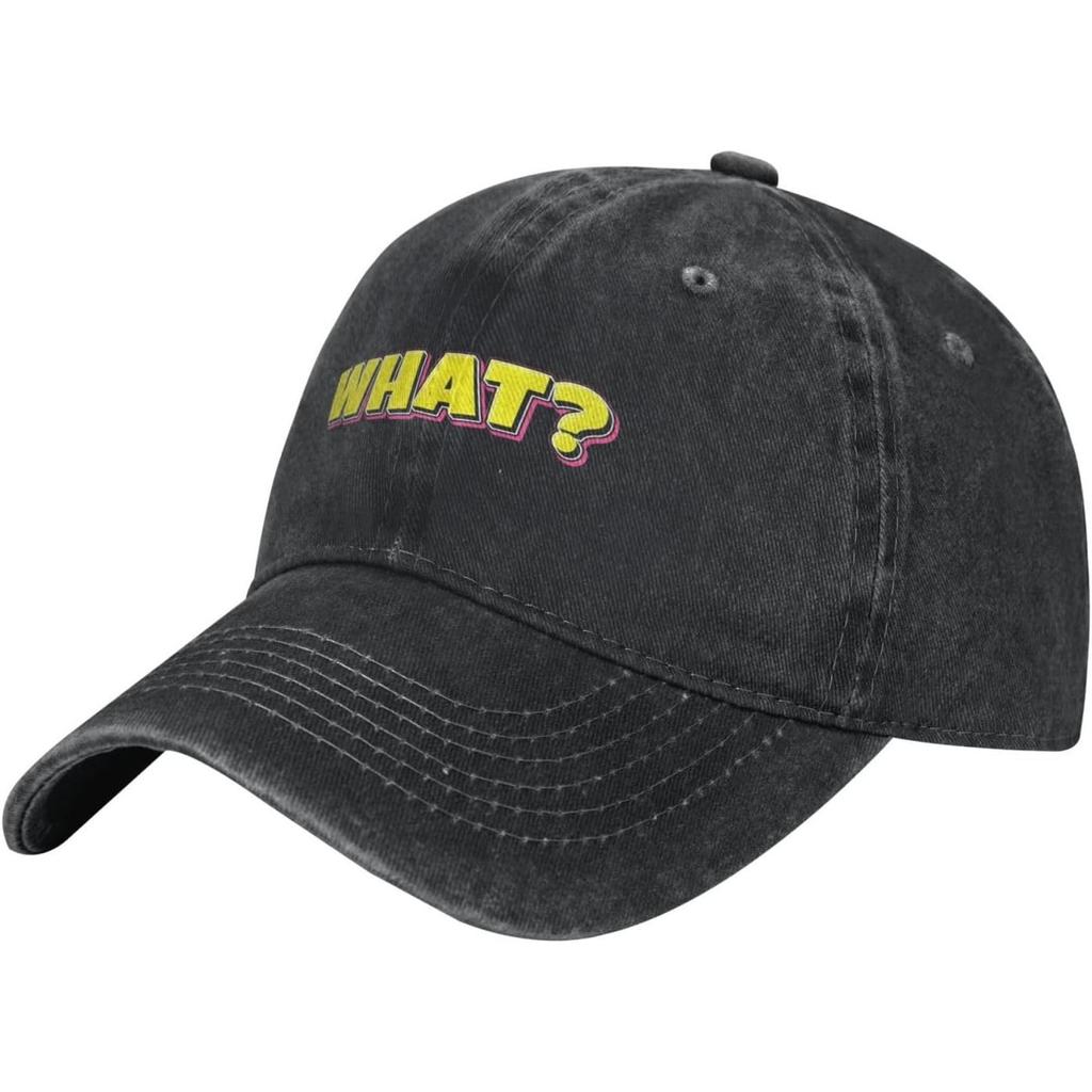 What Question Mark Graphic Washed Baseball Cap Cotton Adjustable Golf Hats for Unisex