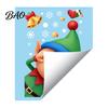Family Party Glass Decorations Christmas Window Stickers Static Cling, Santa/Reindeer/Snowmen/Elves Print, Waterproof Kids Room Wall Art PVC Decal for
