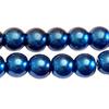 Lot of 130 Pearly Beads 6mm 6 Mm - Dark Blue