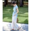Shanjing Women's Elegant Thin Strap Shirt & Wide-Leg Pants Set