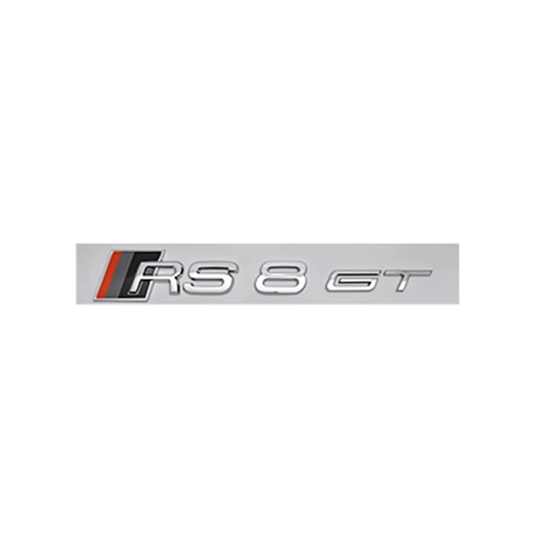 QR5 ABS Rear Trunk Emblem for M5 RS3 RS4 RS5 RS6 RS7 RS8 GT Logo Auto Side Letter Badge Stickers Exterior Decoration