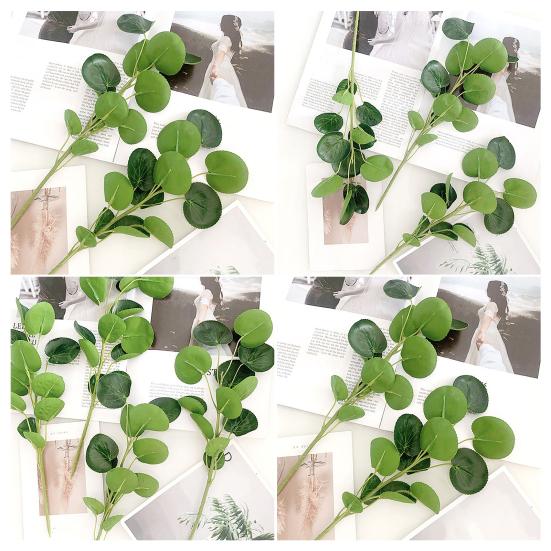 Artificial Green Leaves Stem Fake Greenery Leaves Branch Faux Plants Spray for DIY Wedding Bouquet Table Centerpieces Vase Filler Home Indoor Decor