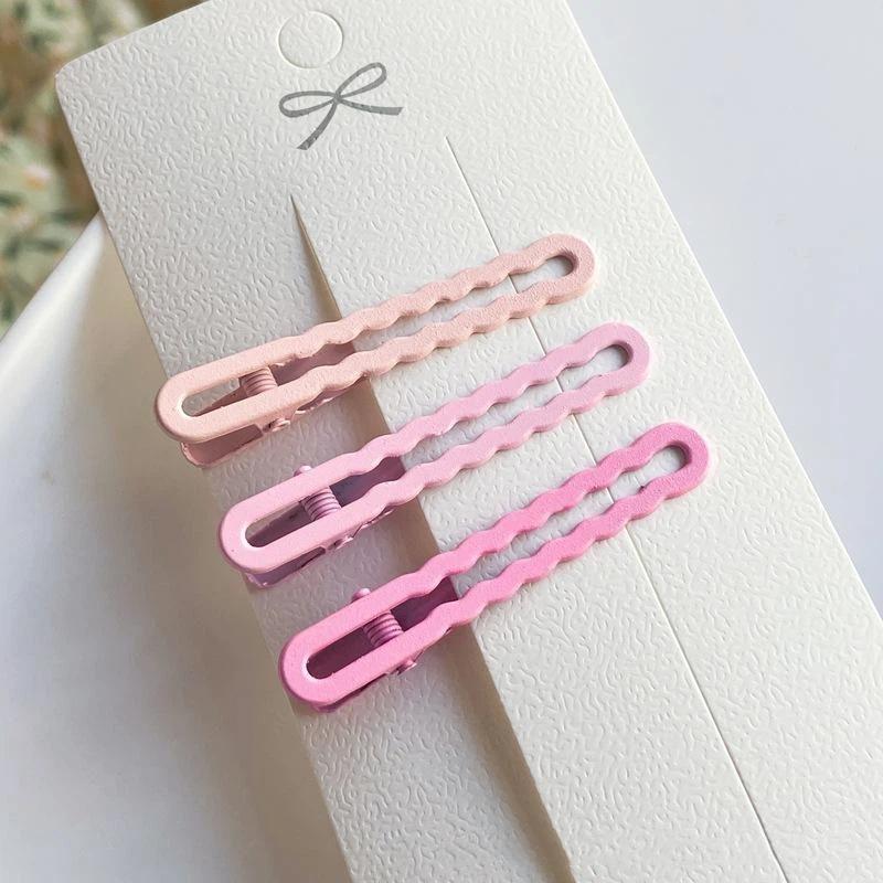 10Pcs Colorful Nonslip Hair Clips Matte Wavy Design Hairclip Styling Accessories Cute Barrettes Headwearfor Daily Makeup Travel