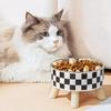 Ciotola per mangiatoia per gatti rialzata Ciotola per acqua per cibo per gatti rialzata anti-soffocamento con supporto per l'alimentazione degli animali domestici