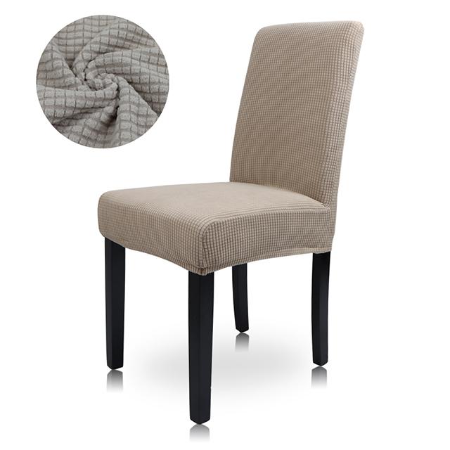 Airldianer Jacquard Plain Dining Chair Cover Spandex Elastic Chair Slipcover Case Stretch Chair Cover For Wedding Hotel Banquet3