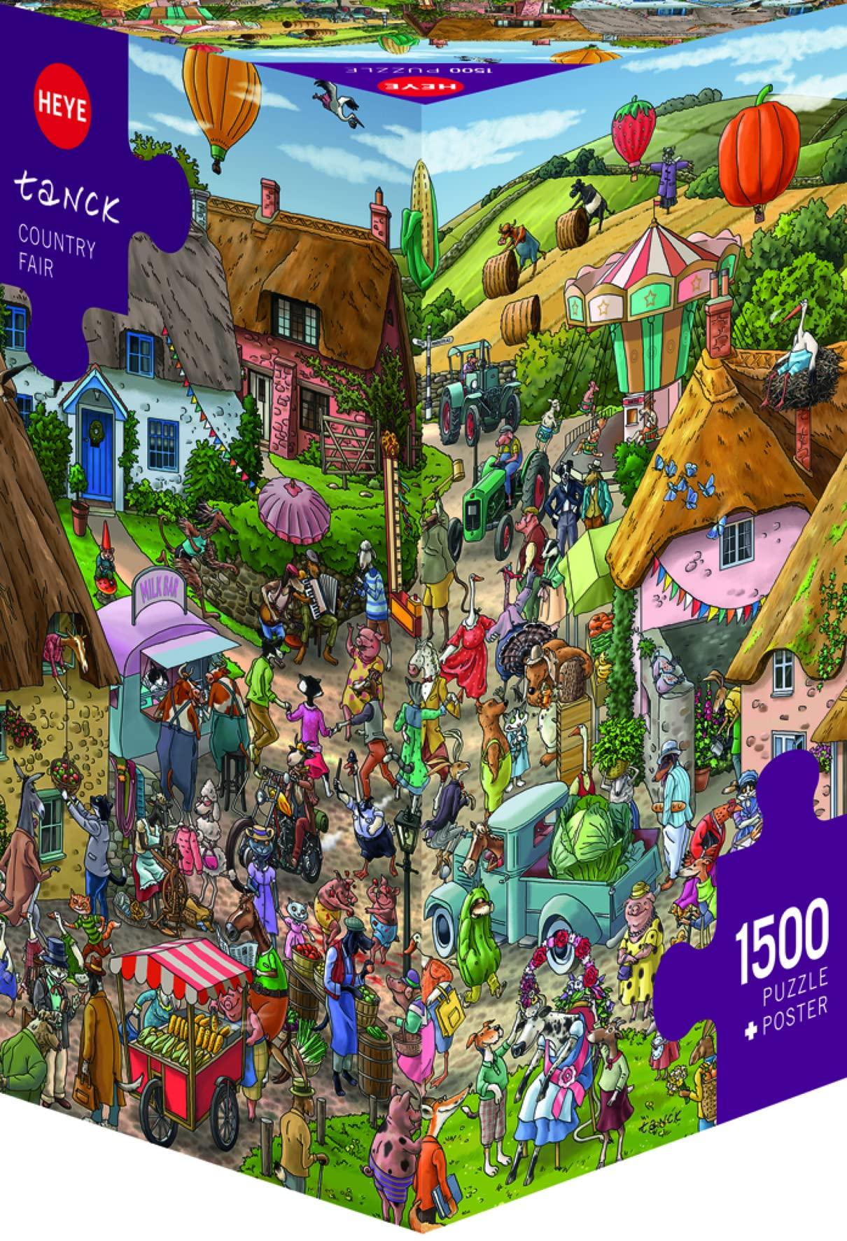 

1500-piece HEYE Puzzle Birgit Tanck: Country Fair, 60 x 80 cm, 29994