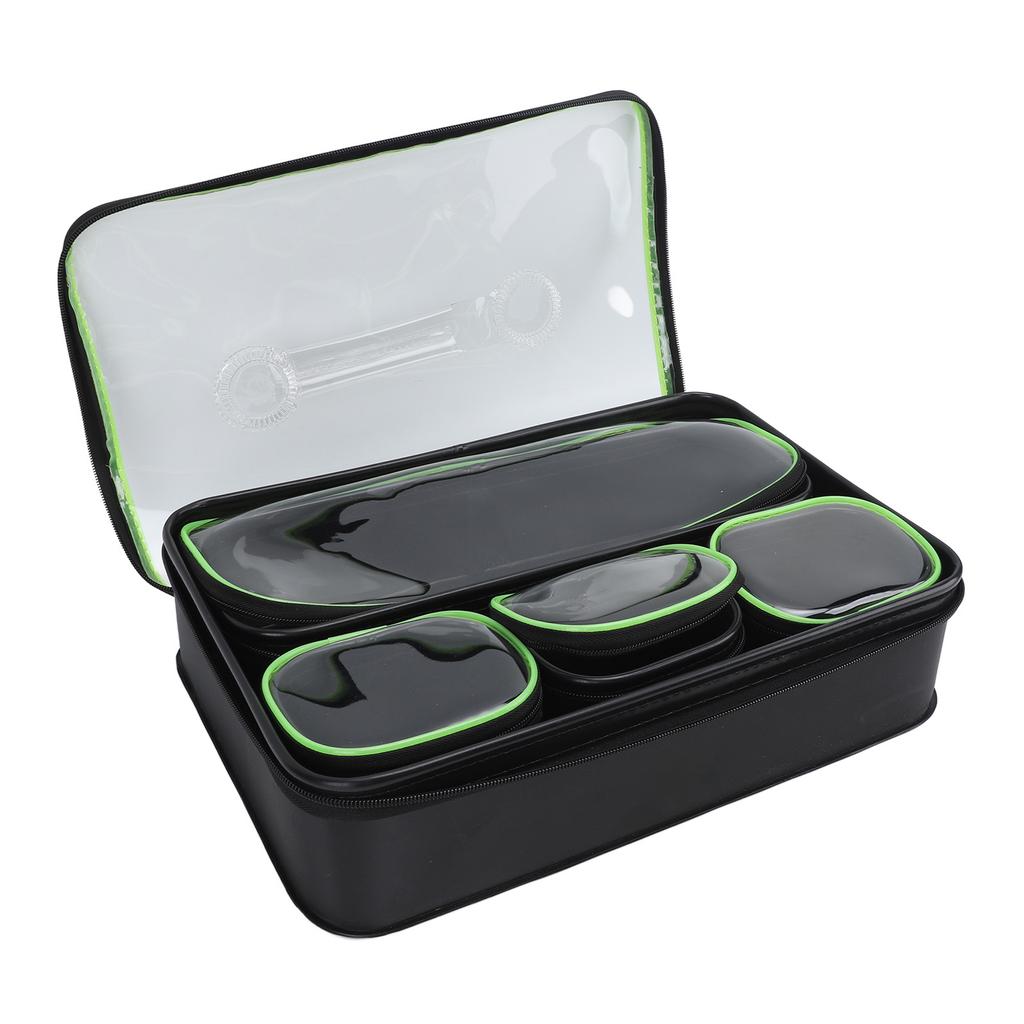 5Pcs Thickened EVA Fishing Tool Pouch Waterproof Fishing Tackle Box Wear Resistant Large Capacity Lightweight Storage