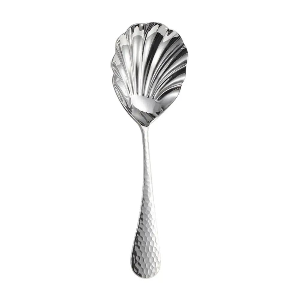 

Stainless Steel Shell Shape Spoon With Long Handle Spoon Cream Restaurant Tool Kitchen Accessories Dessert Ladle Scoops Ice A9D2
