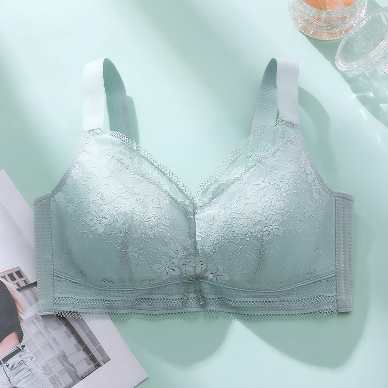 Lingerie Women's Thin Full-cup Large-sized Bra Without Underwire Strapless and Adjustable Bra Push Up Bra